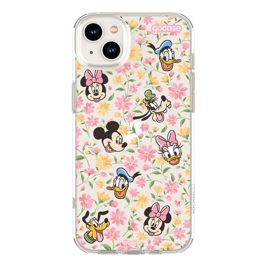 Capinha para celular Mickey & Amigos - Flores e Rostinhos Pattern