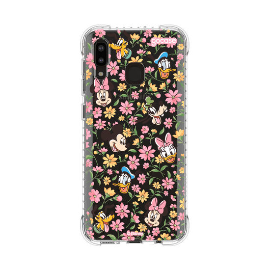 Capinha para celular Mickey & Amigos - Flores e Rostinhos Pattern