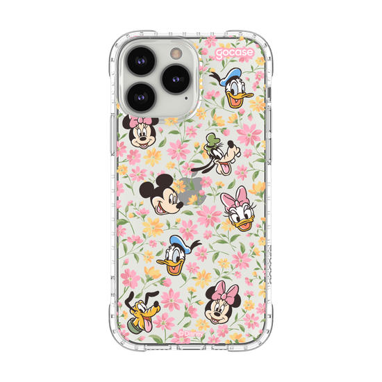 Capinha para celular Mickey & Amigos - Flores e Rostinhos Pattern