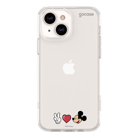 Capinha para celular Mickey & Amigos - Peace, Love and Mickey