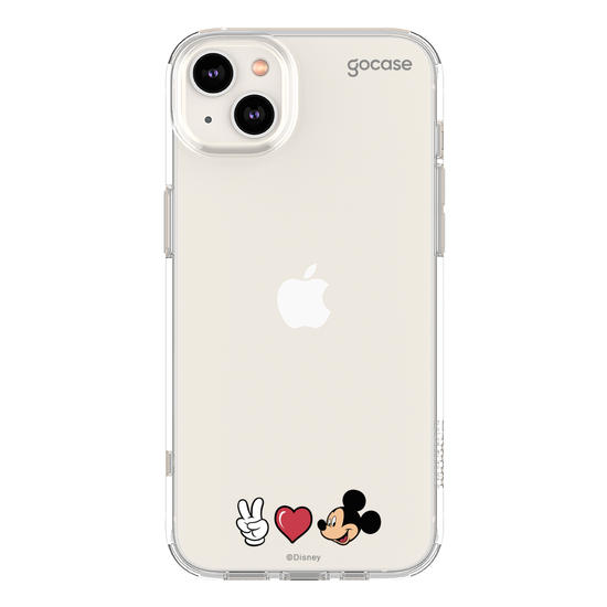 Capinha para celular Mickey & Amigos - Peace, Love and Mickey