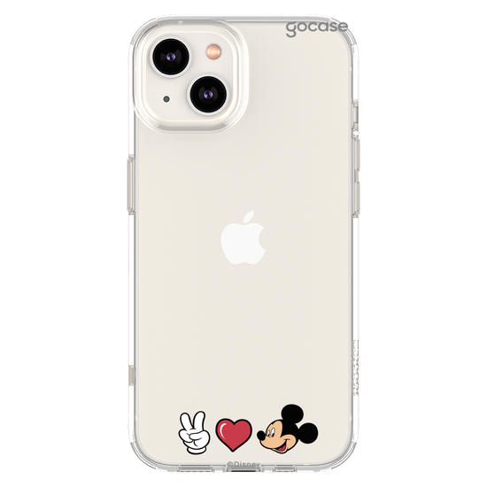 Capinha para celular Mickey & Amigos - Peace, Love and Mickey
