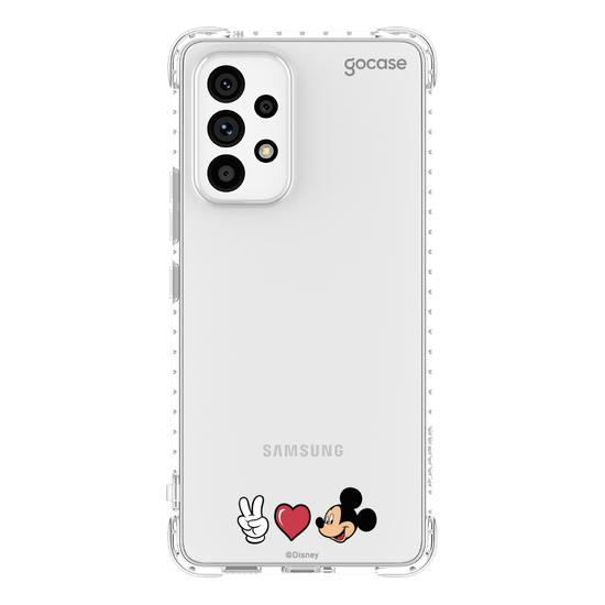 Capinha para celular Mickey & Amigos - Peace, Love and Mickey