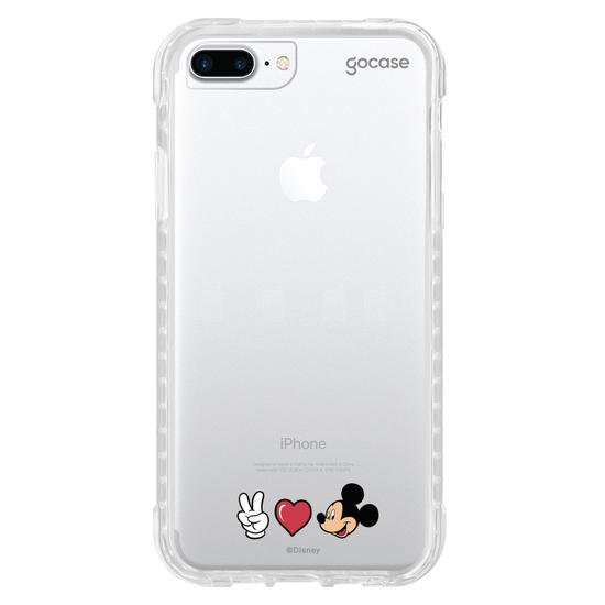 Capinha para celular Mickey & Amigos - Peace, Love and Mickey