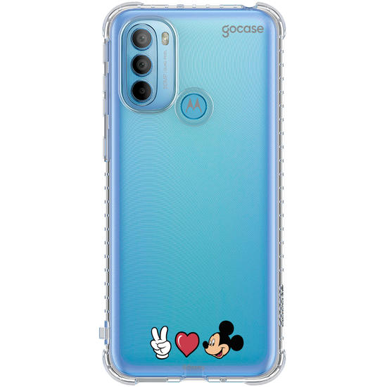 Capinha para celular Mickey & Amigos - Peace, Love and Mickey