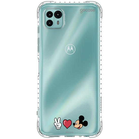 Capinha para celular Mickey & Amigos - Peace, Love and Mickey