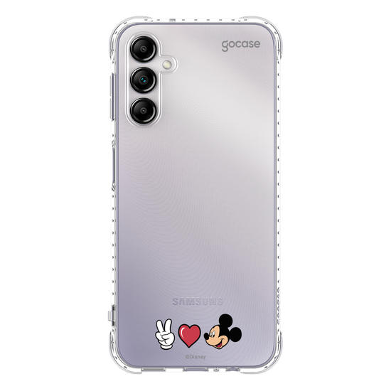 Capinha para celular Mickey & Amigos - Peace, Love and Mickey