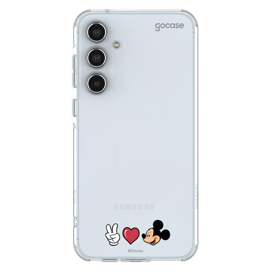 Capinha para celular Mickey & Amigos - Peace, Love and Mickey
