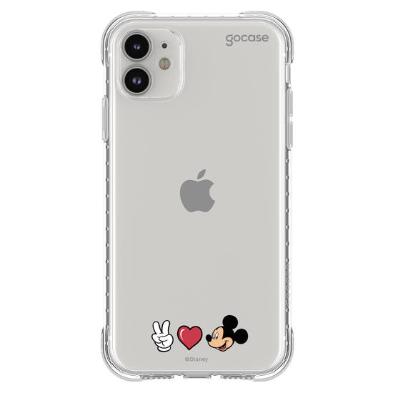 Capinha para celular Mickey & Amigos - Peace, Love and Mickey