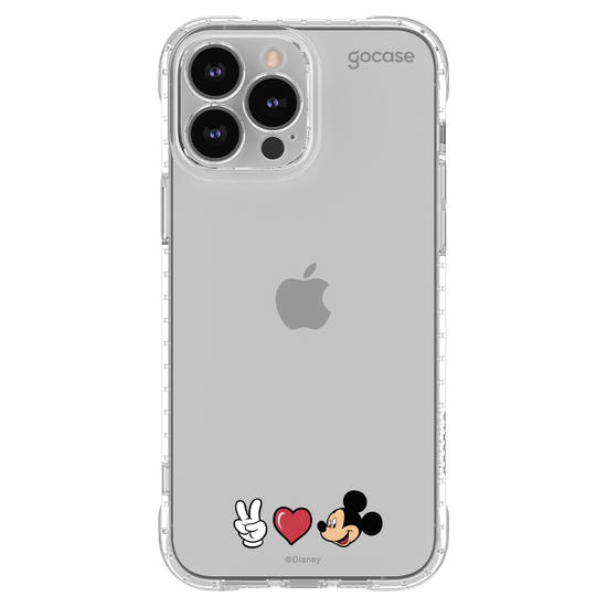 Capinha para celular Mickey & Amigos - Peace, Love and Mickey