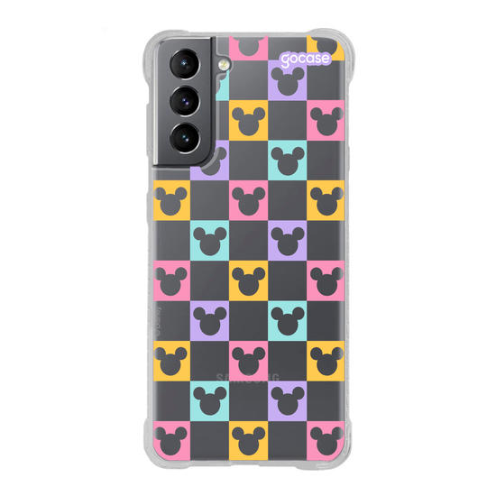 Capinha para celular  Mickey - Xadrez Com Rostinhos