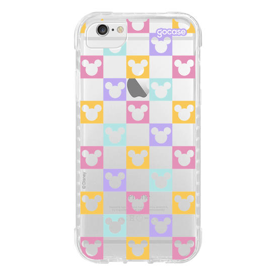 Capinha para celular  Mickey - Xadrez Com Rostinhos Personalizável