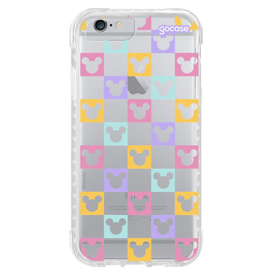 Capinha para celular  Mickey - Xadrez Com Rostinhos Personalizável