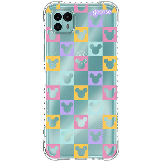 Capinha para celular  Mickey - Xadrez Com Rostinhos Personalizável