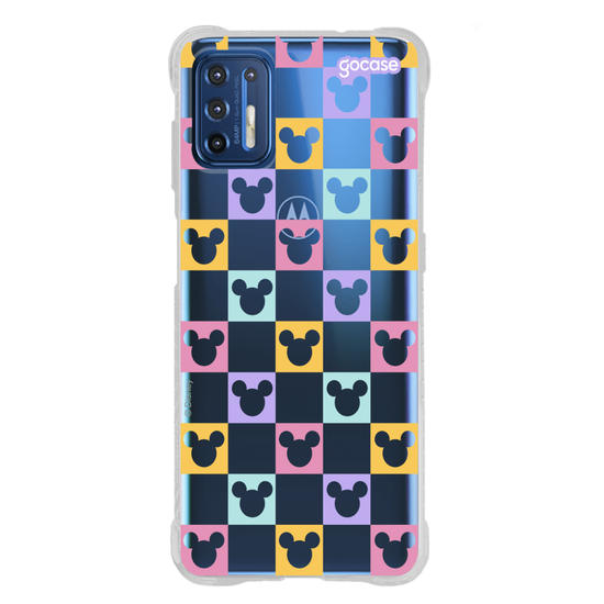 Capinha para celular  Mickey - Xadrez Com Rostinhos Personalizável