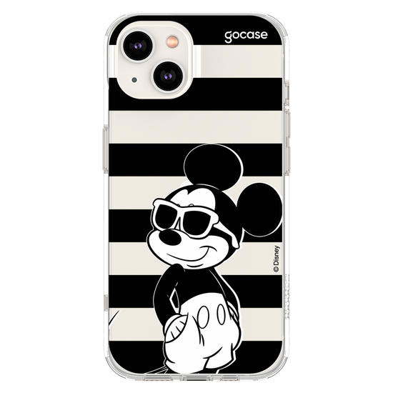 Capinha para celular  Mickey Mouse - Listras Preto e Branco