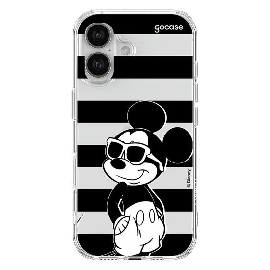 Capinha para celular  Mickey Mouse - Listras Preto e Branco