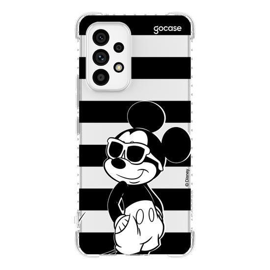 Capinha para celular  Mickey Mouse - Listras Preto e Branco