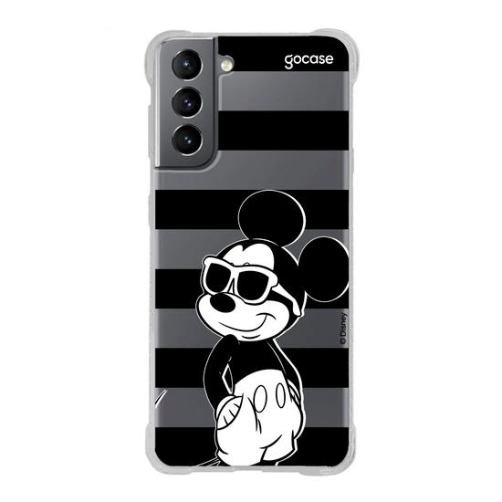 Capinha para celular  Mickey Mouse - Listras Preto e Branco