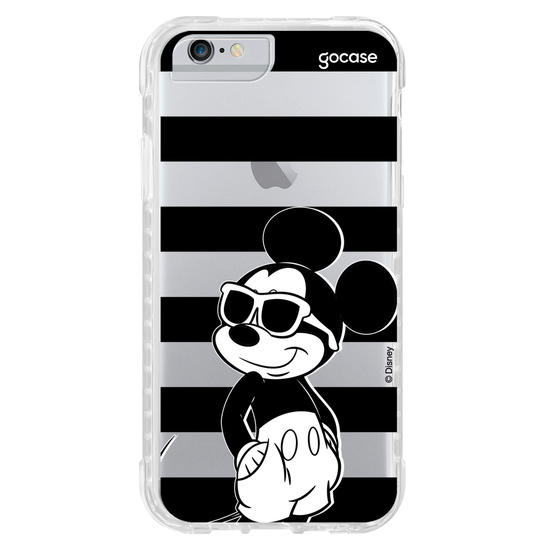 Capinha para celular  Mickey Mouse - Listras Preto e Branco
