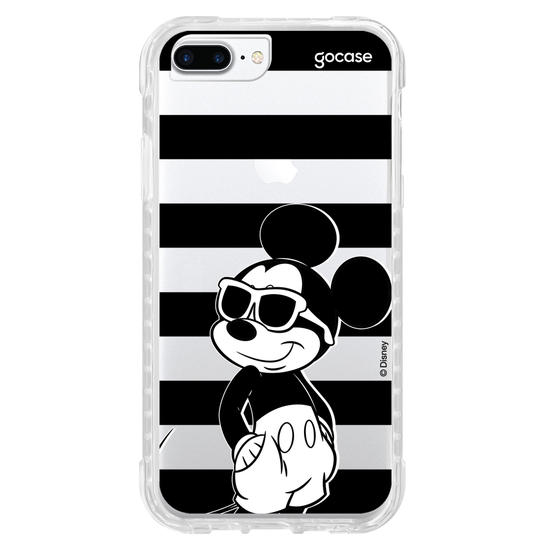 Capinha para celular  Mickey Mouse - Listras Preto e Branco