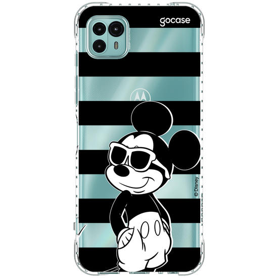 Capinha para celular  Mickey Mouse - Listras Preto e Branco