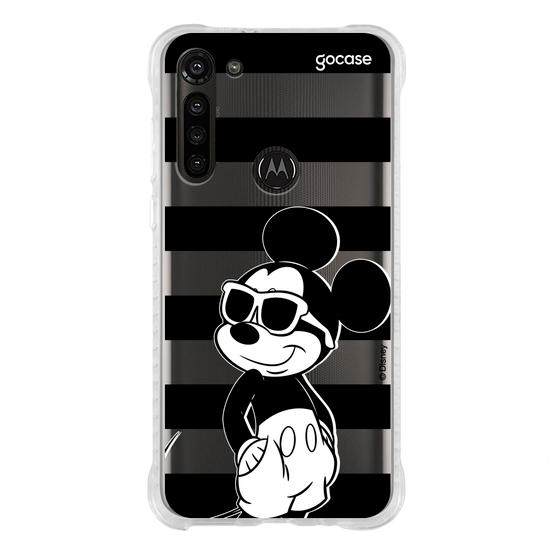 Capinha para celular  Mickey Mouse - Listras Preto e Branco