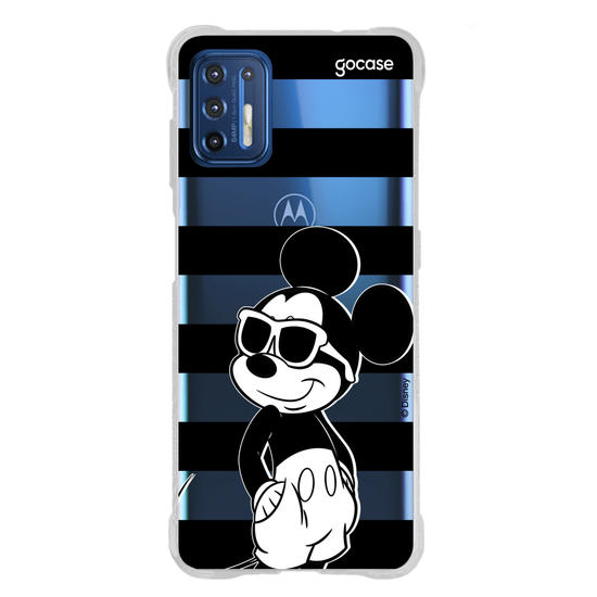 Capinha para celular  Mickey Mouse - Listras Preto e Branco