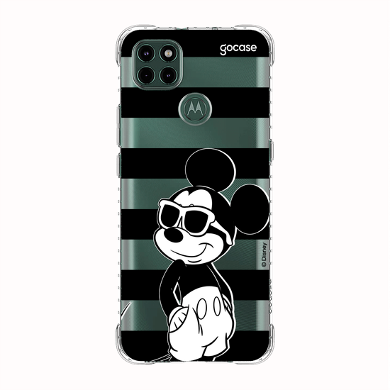 Capinha para celular  Mickey Mouse - Listras Preto e Branco