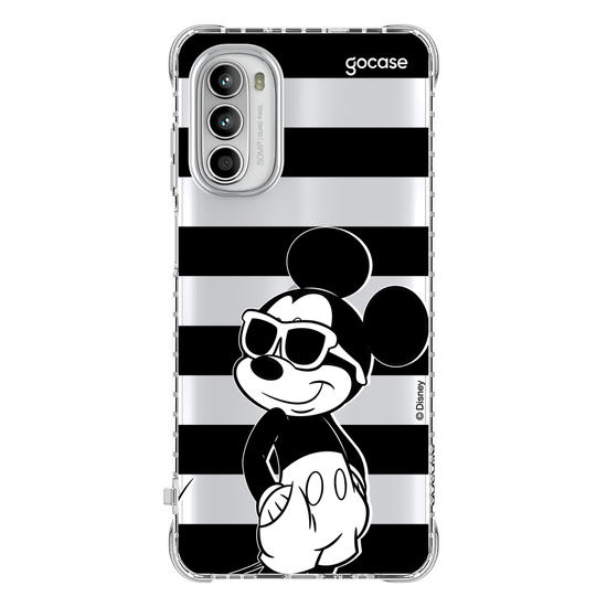 Capinha para celular  Mickey Mouse - Listras Preto e Branco