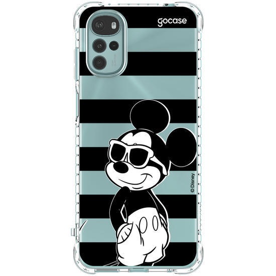 Capinha para celular  Mickey Mouse - Listras Preto e Branco
