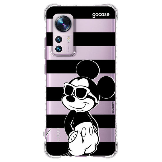 Capinha para celular  Mickey Mouse - Listras Preto e Branco
