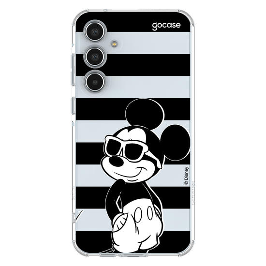 Capinha para celular  Mickey Mouse - Listras Preto e Branco