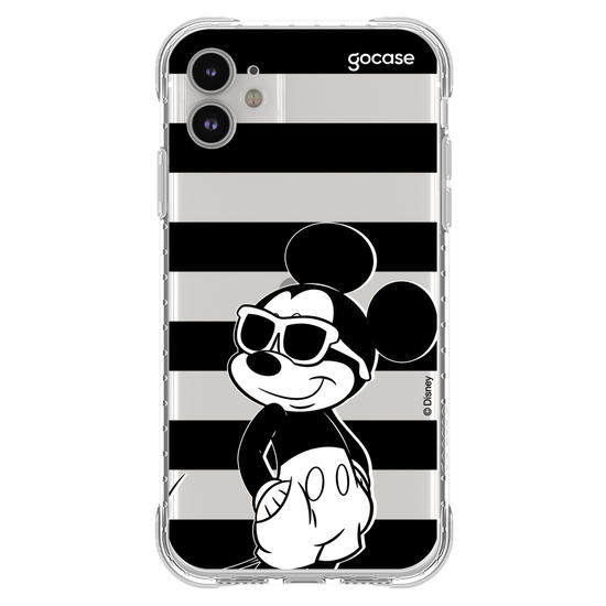 Capinha para celular  Mickey Mouse - Listras Preto e Branco