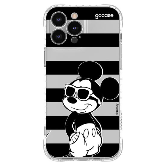 Capinha para celular  Mickey Mouse - Listras Preto e Branco