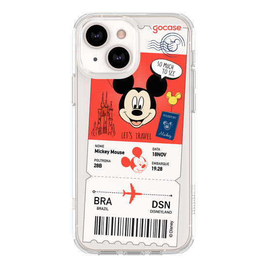 Capinha para celular  Mickey - Passagem de Avião