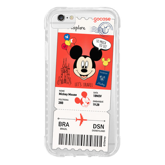 Capinha para celular  Mickey - Passagem de Avião