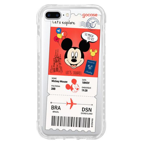 Capinha para celular  Mickey - Passagem de Avião