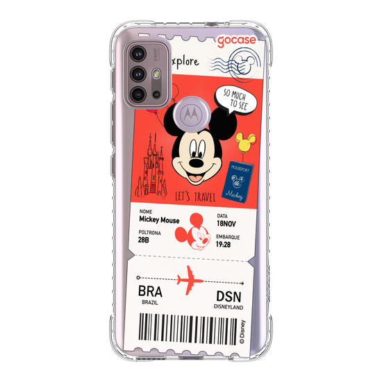 Capinha para celular  Mickey - Passagem de Avião