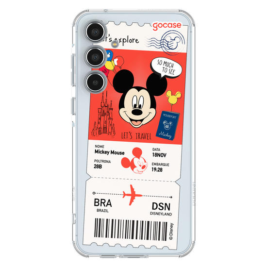 Capinha para celular  Mickey - Passagem de Avião