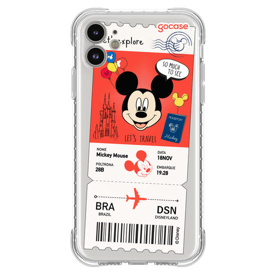 Capinha para celular  Mickey - Passagem de Avião