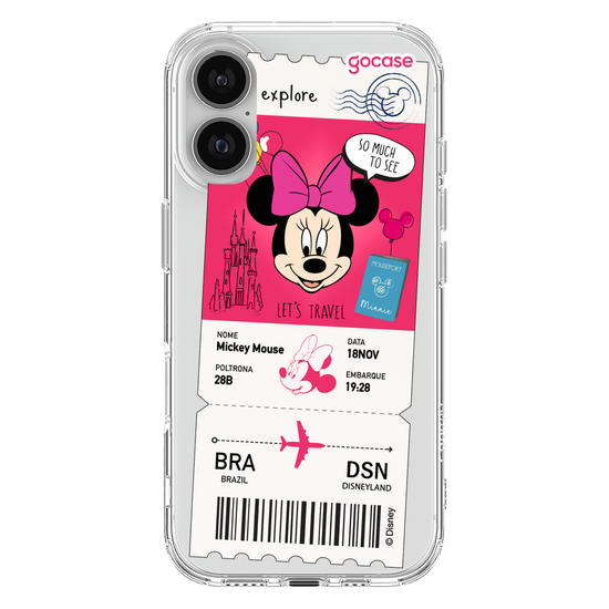Capinha para celular  Minnie - Passagem de Avião