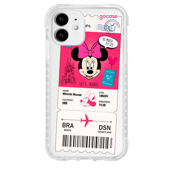 Capinha para celular  Minnie - Passagem de Avião
