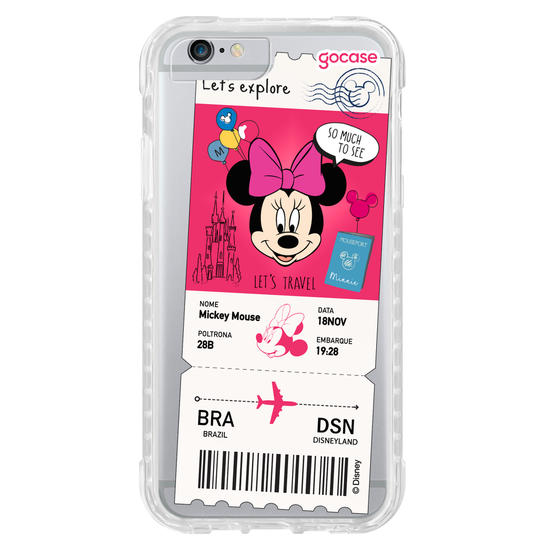 Capinha para celular  Minnie - Passagem de Avião