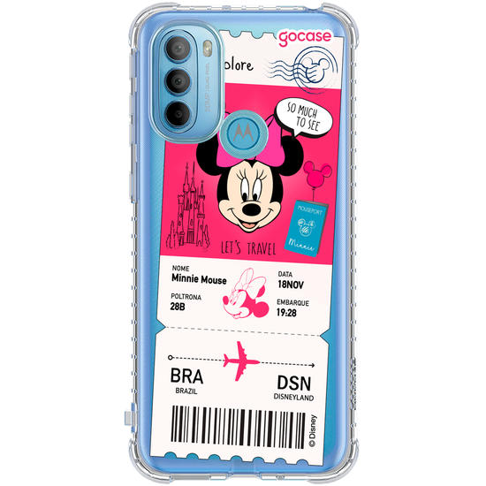 Capinha para celular  Minnie - Passagem de Avião