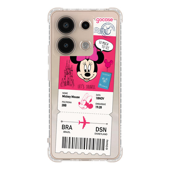 Capinha para celular  Minnie - Passagem de Avião
