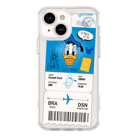 Capinha para celular Donald - Passagem de Avião