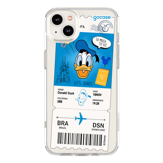 Capinha para celular  Donald - Passagem de Avião