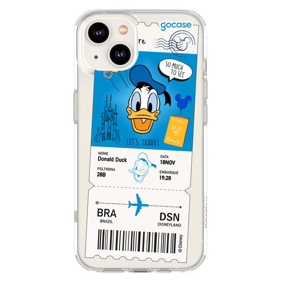 Capinha para celular  Donald - Passagem de Avião