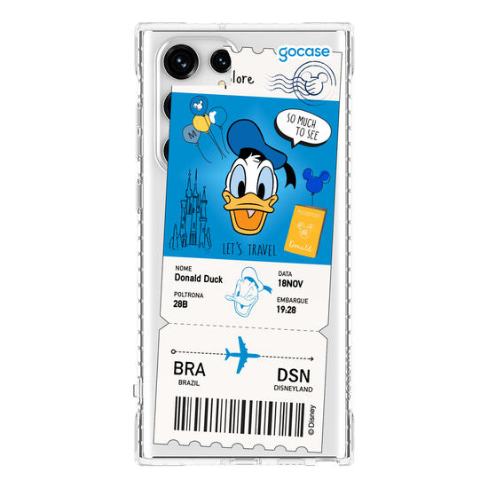 Capinha para celular  Donald - Passagem de Avião